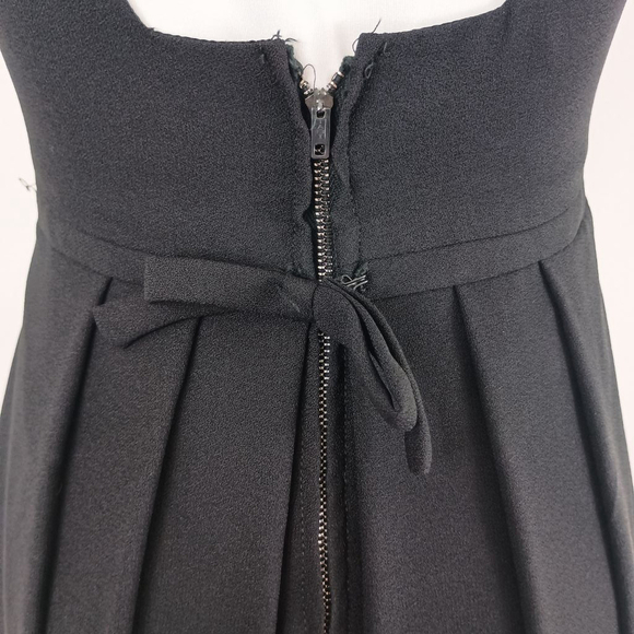 Vintage 50s Stanton JR Petite Women's Black Mini Dress Union Made size 7 Formal - Picture 8 of 13